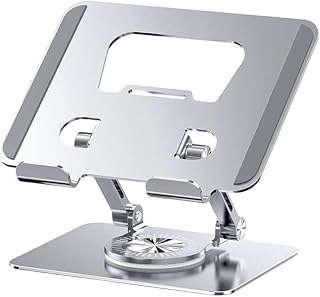 NETXE Aluminum Tablet Stand, iPad Holder, 360 Rotating Portable Adjustable Folding Tablet Stand Holder for I iPad, Tablet,... Price In India