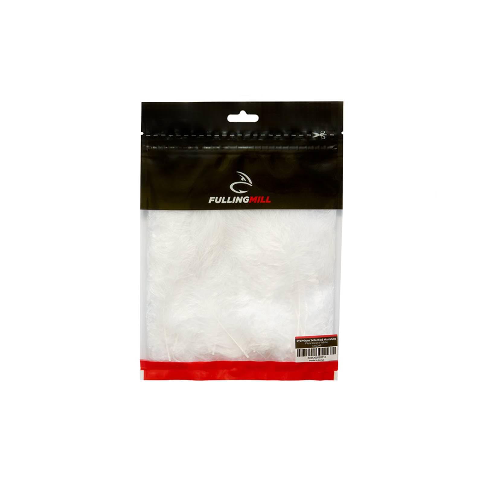 Fulling Mill Premium Marabou Blood Feathers (Fluorescent White)