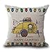 Cartoon Camper Rv Stampa Lino Federa Decorativo Divano Fodere per Cuscini Letto Fodere per Cuscini Complementi Arredo Casa Auto Fodere per Cuscini Coperture per Cuscini WWW08 45x45 cm