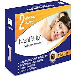 Nasal Strips Medium (x 60 Pack) Nose Strip to Stop Snoring, Snoring Strips to Help You Breathe Through Your Nose, Anti…