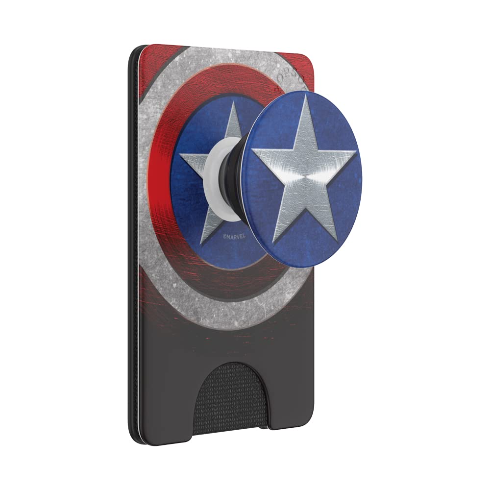 Phone Wallet with Expanding Kickstand, Phone Card Holder, Marvel Classics - Captain America