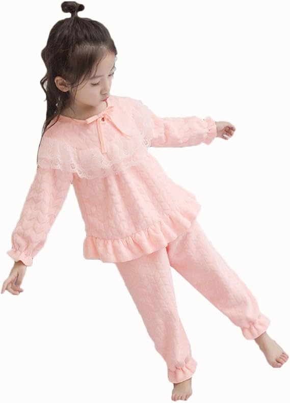Amazon Jiangwei ふわふわ 女の子 レディース パジャマ 上下セット 春先 ガールズ ルームウェア ウェストゴム レース リボン付き かわいい パジャマ 通販 Amazon Jiangwei ふわふわ 女の子 レディース パジャマ 上下セット 春先 ガールズ ルームウェア ウェストゴム レース リボン付き かわいい パジャマ 通販
