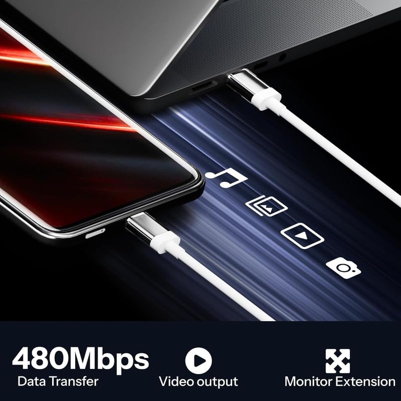 Image of Type-C Cable Compatible with Nothing Products - Phone (1), Phone (2), Ear (1), Ear (Stick), Ear (2) -NO