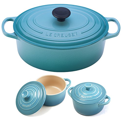 Le Creuset Signature Caribbean Enameled Cast Iron 5 Quart Oval French Oven