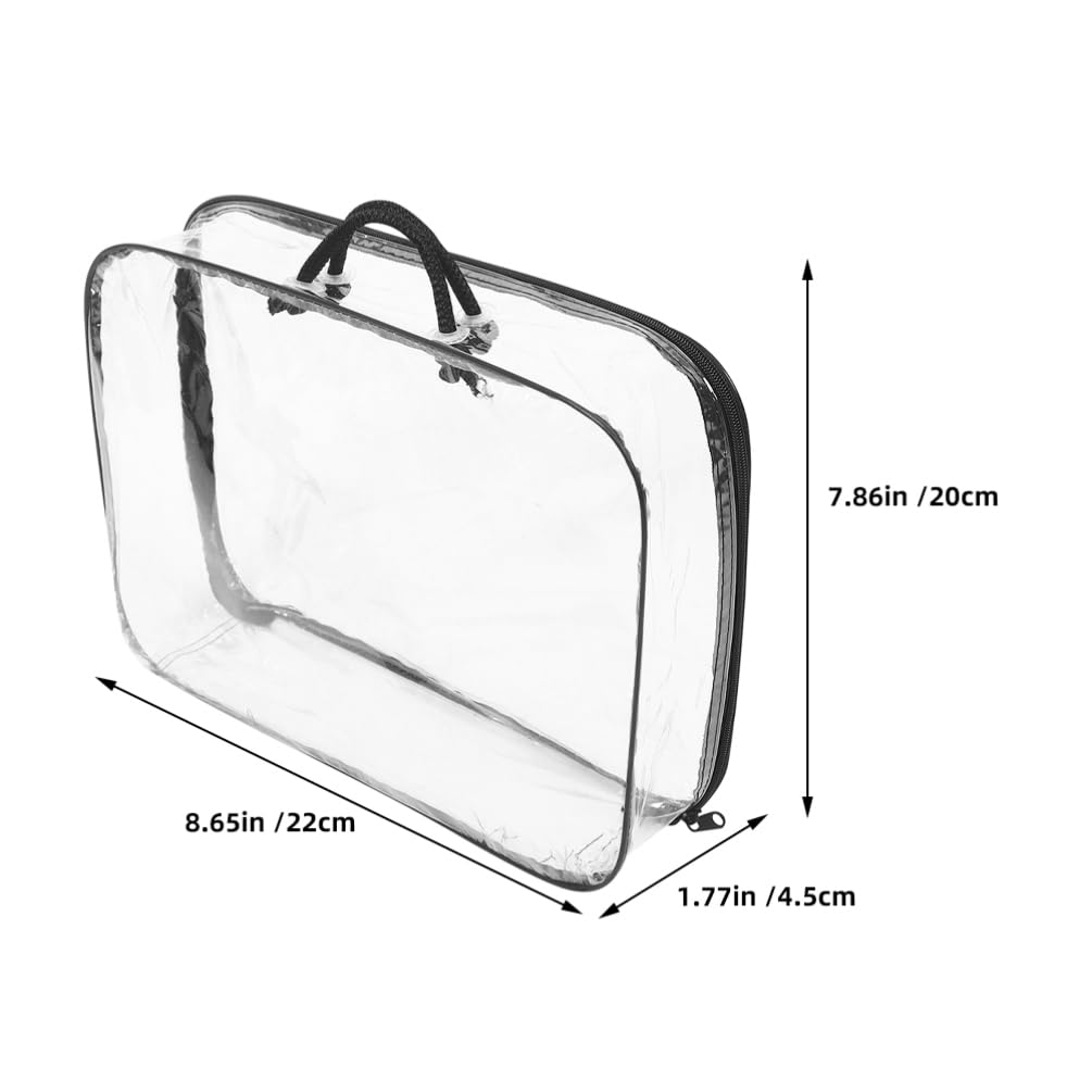 Abaodam Toy Storage Bags with Zipper and Handles Clear PVC Waterproof Toy Organizers Bags for Board Games Puzzles Pieces Building Blocks