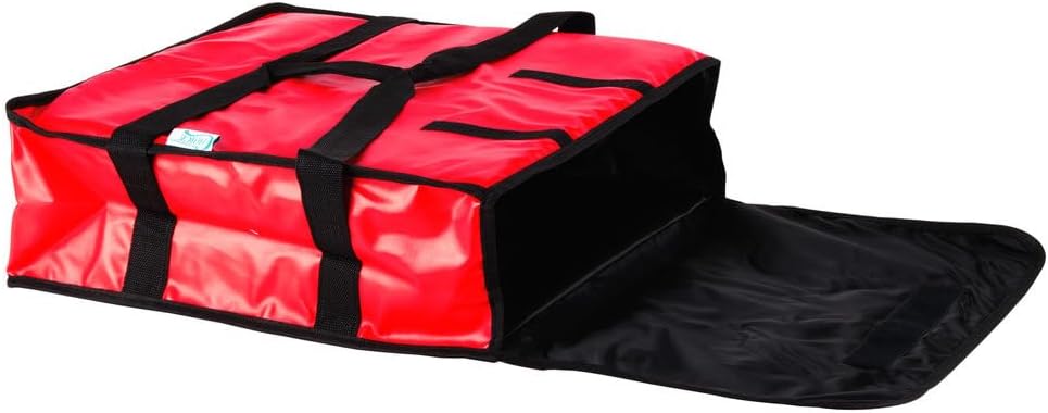 TrueCraftware- 20" x 20" Insulated Pizza Bag Holds 2 of 18" Pizza Leatheroid's PVC with Nylon Edges Exterior- Insulated Pizza Warmer Bags Pizza Delivery Bags Pizza Bag for Personal Professional Use