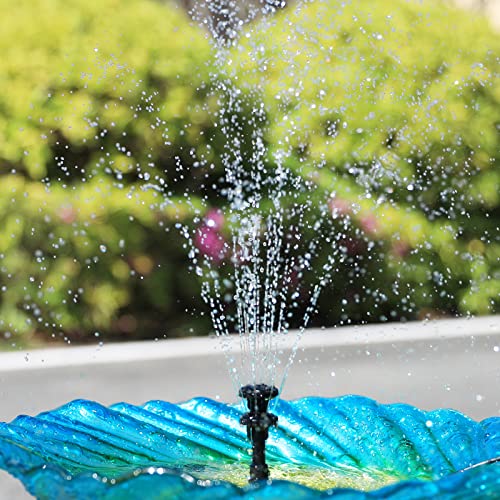 AMZtime 3,5W DIY Solar Springbrunnen für Außen mit 1,5M Wasserleitung und Pfahl, Upgrade Solar Teichpumpe Kit Solarpumpe mit 17 Effekte Solar Wasserpumpe Solar Fontäne für Gartenteich VogelBad