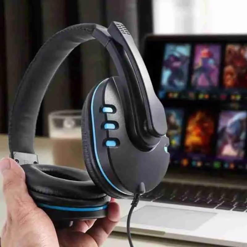 Fone de Ouvido Headset Gamer com Microfone Ajustável, Conexão P2 3,5mm, Som Estéreo