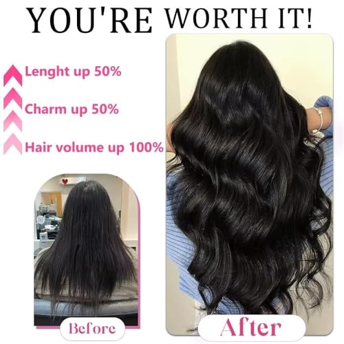 Extensiones de cabello con clip de una pieza recta de cabello humano de 10 a 26 pulgadas 5