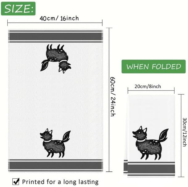 Miniatura 6 de Ymaotrade Toallas de cocina negras para perros, toallas de mano para mascotas, paños de microfibra de secado rápido para cocina, toallas de mano con