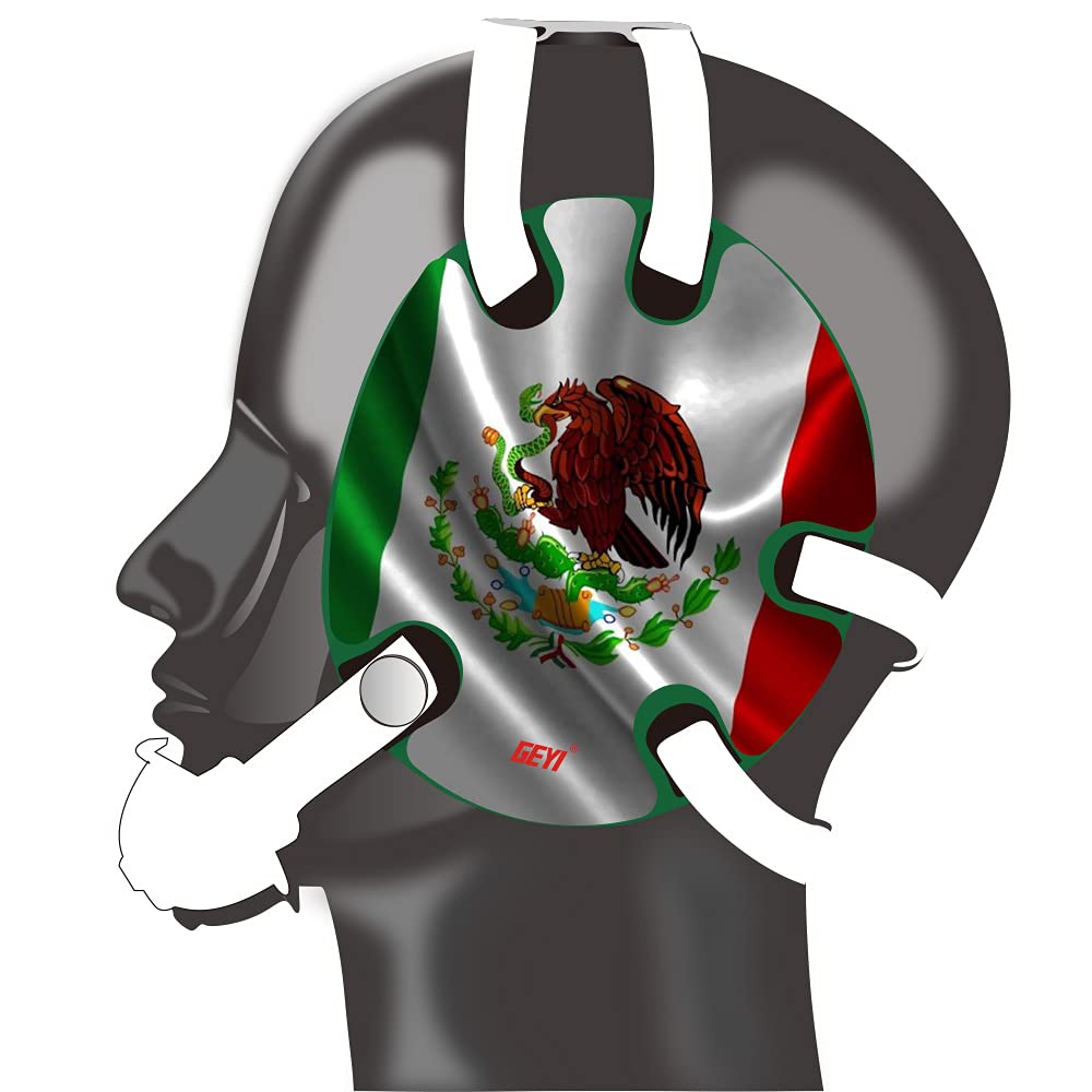 Wresling Headgear Mexican Flag Decals (Dark Green)