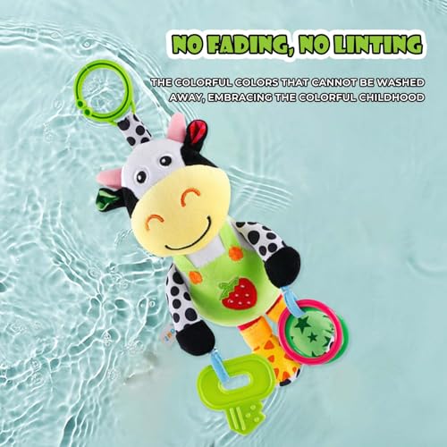 Lukcozmo Interactive 3D Teethers Musical Baby Toy-Plush Stroller Hanging Doll For Infant Babies Stuffed Animal Activity Soft Toys With Multi-Sensory Crinkle thumb #6