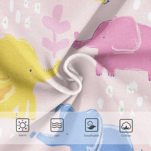 Wusikd Cute Elephants Girls' Underwear Cotton Pink Girls Briefs Soft Toddler Underwear 2T3