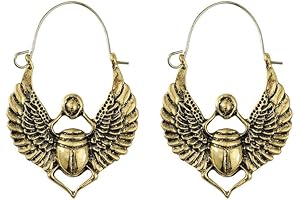 LRESJJIUJ 14K Gold Plated Scarab Earrings for Women