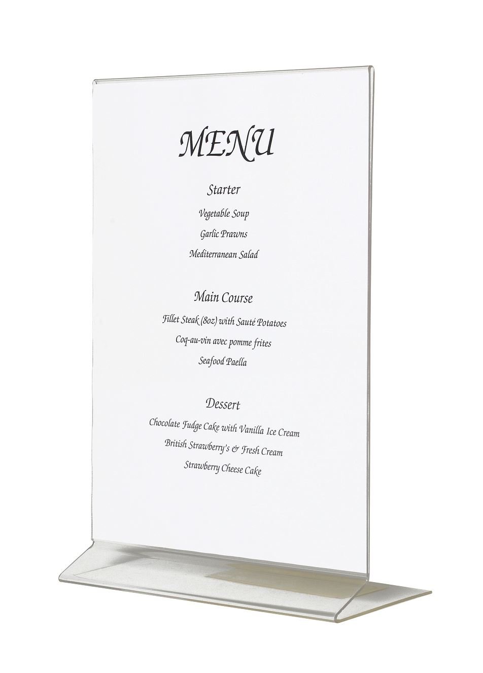 Genware NEV-MHA5 Menu Holder, Acrylic, A5 size