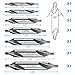7 Pieces Center Drill Bits Set, M2 High Speed Steel 60-Degree Angle Center Drill Bits Kit Countersink Tools for Lathe Metalworking Size 1.0 1.5 2.0 2.5 3.0 4.0 5.0