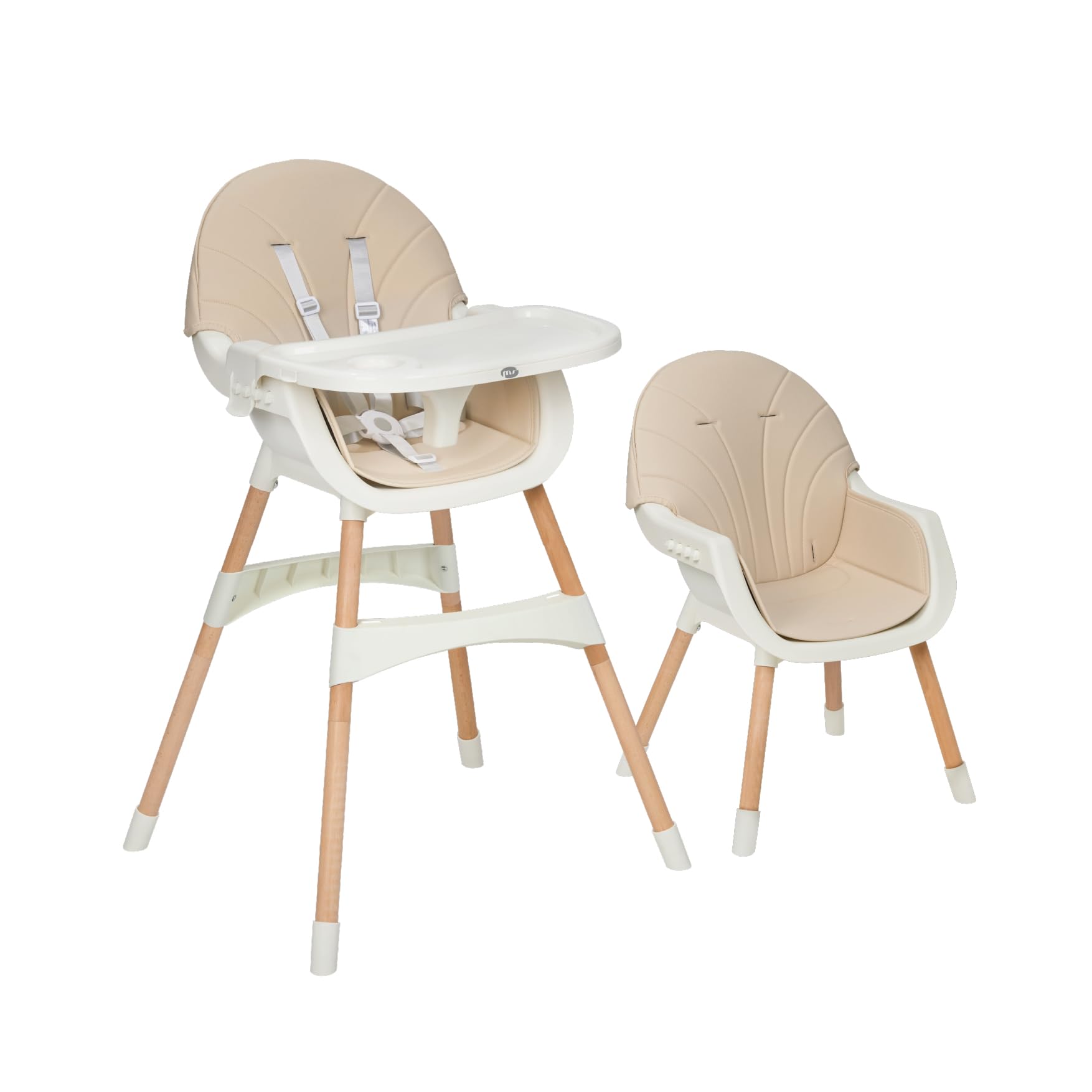 MS BabyWorld – MIKA – Trona para Bebé 3 en 1 | Convertible en Alzador y Silla | Asiento Acolchado | Plegable y Evolutiva