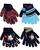 Disney Boys 4 Pack Mitten or Glove Mickey Mouse, Cars Lighting McQueen (Toddler/Little Boys), Size Age 4-7, MICKEY GLOVE 4-7