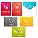 Emoticon Note Card Assortment Pack - Set of 36 cards - 6 designs blank inside with white envelopes