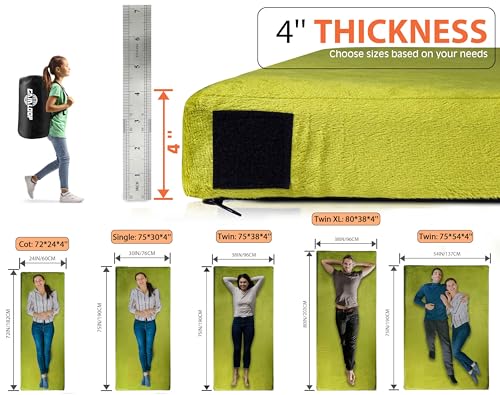 GAIALOOP 4 Inch Thick Memory Foam Mattress