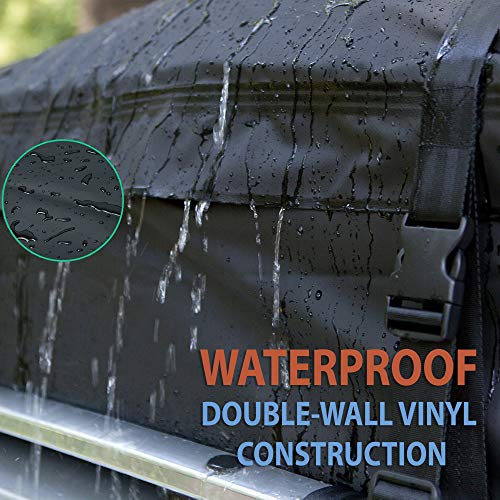 ECWKVN Car Roof Bag Cargo Carrier, 20 Cubic Ft Waterproof Rooftop Cargo Bag with 6 Reinforced Straps + Storage Bag, Heavy Duty Roof Cargo Carrier Bag for All Vehicle with/Without Rack - Thumbnail 4