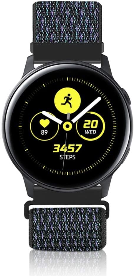 Relting 20mm Nylon Bands Compatible with Samsung Galaxy Watch 4 Active 2 Galaxy Watch 3,Garmin Vivoactive 3/Venu/Vivomove 3/Luxe/Style/HR/Forerunner 245/645 Music,Huawei Watch 2/2 Pro,Gizmo Watch 1/2