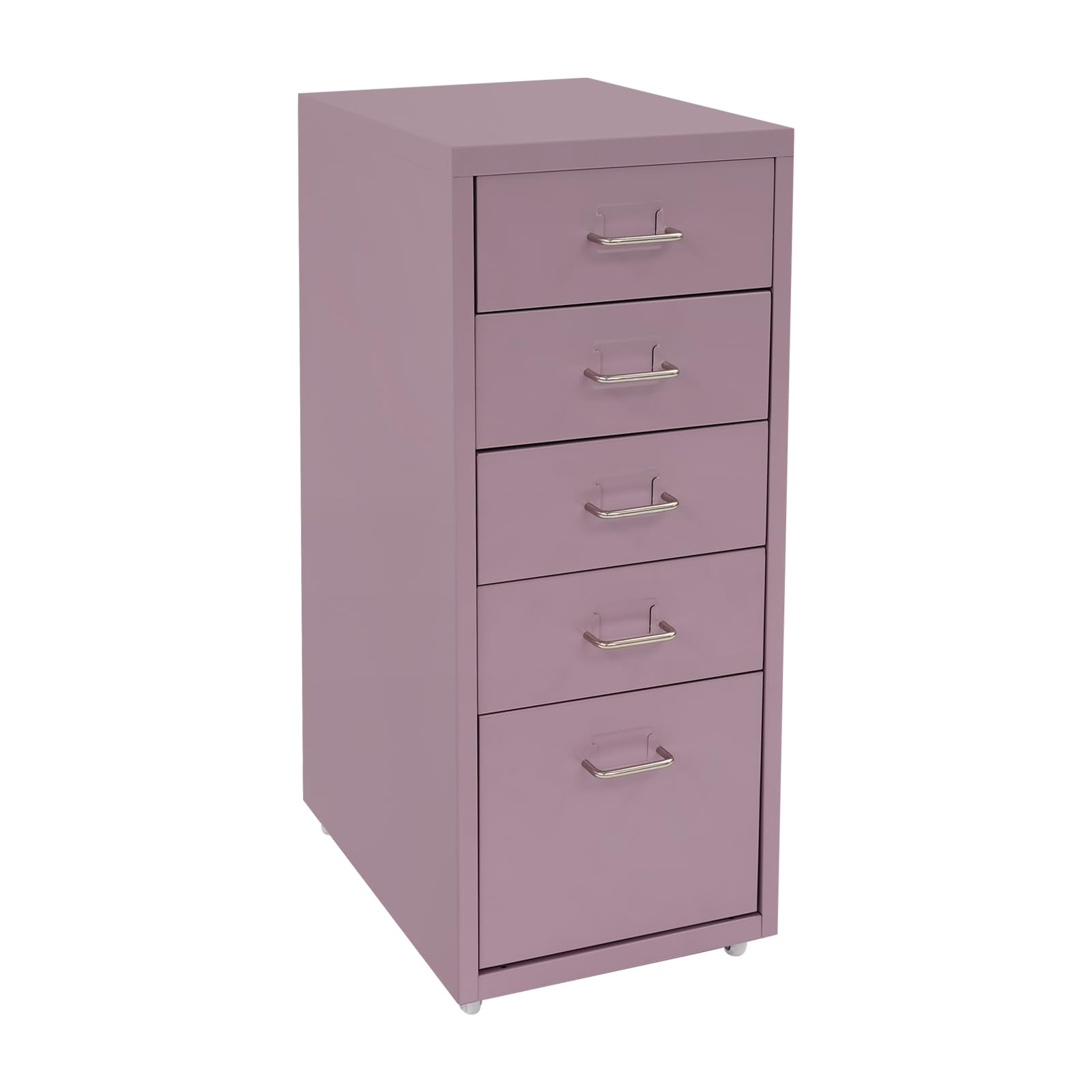 41 x 28 x 69 cm - Meuble de rangement mobile avec 5 tiroirs - Armoire en métal - Armoire de bureau avec 4 roulettes - Organisateur de documents - Conteneur de rangement pour bureau, bureau