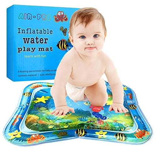 XUNKE Tapis d'eau Gonflable de bébé Tapis de Jeu d'eau Gonflable de bébé pour Petits Enfants Temps Abdominal Centre d'activités pour Nouveau-nés Jouets Drôles