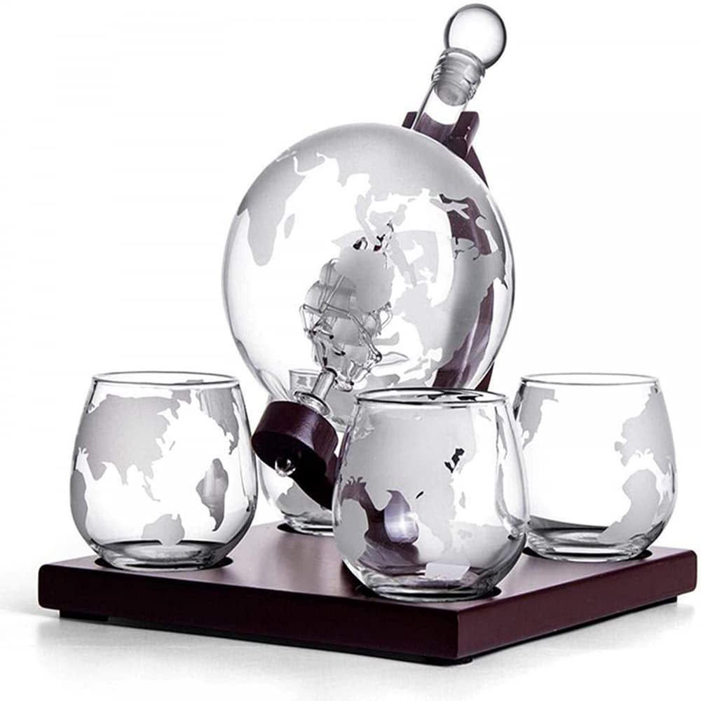 Buy Whiskey Decanter Set Vodka Globe Decanter 1000ml Handmade Whiskey