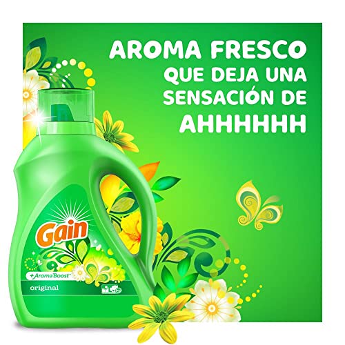 Image of Gain Liquid Laundry Detergent, Original Scent | 78 Loads | 113 fl oz | HE Compatible | Pack of 2