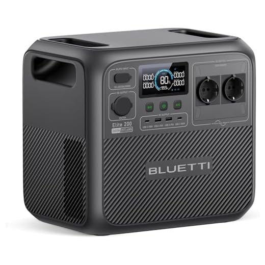 BLUETTI Elite 200 V2 Tragbare Power Station (2025 Neu), 2073,6Wh LiFePO4 Batterie-Backup mit 2 2600W AC Ausgängen (3900W Power Lifting), 17 Jahre Lebensdauer, Solargenerator für Camping, Off-grid