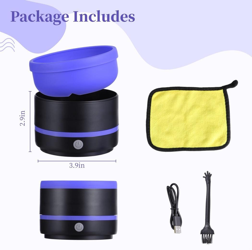 USB Electric Brush Cleaner for Makeup & Paint Brushes, Portable Acrylic & Watercolor Cleaner Tool