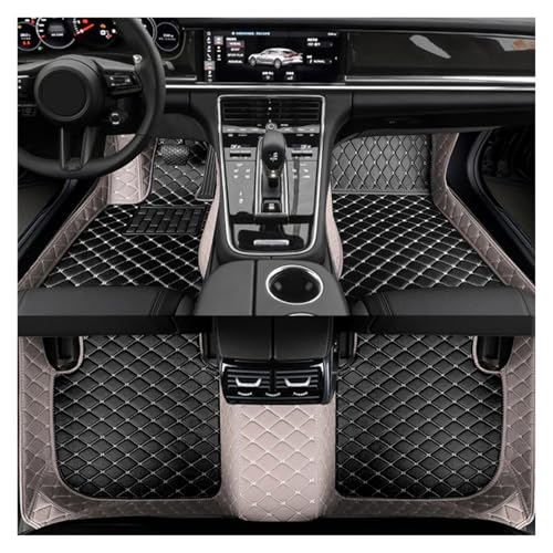 Tapis auto de sol en cuir luxe pour Toyota Highlander 2009-2014 gris noir
