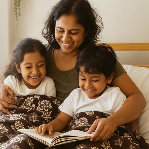 Image of LITO LINEN AND TOWEL 310 GSM Solapur Chaddar Single Size Cotton Reversible Blanket for All Season 60 inch x 90 inch (Dark Green, 60 inchx90 inch)