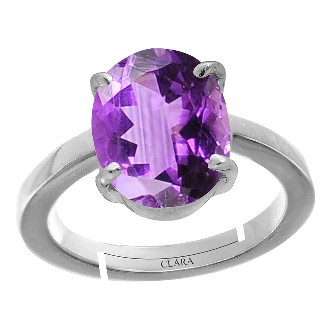 Clara Amethyst Katela 3cts or 3.25ratti 925 Sterling Silver Adjustable Ring For WOMEN (B09D3W7PLV) Amazon Price History, Amazon Price Tracker