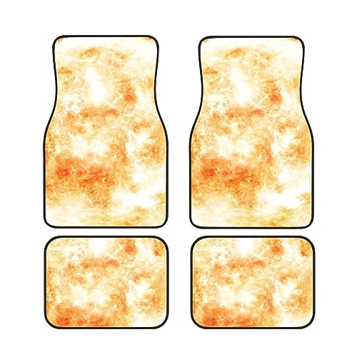 Tapis de sol voiture universels The Sun Print lot de 4 pour l'avant et l'arrière