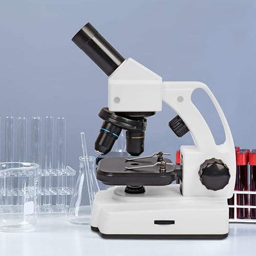 Miniatura 5 de Microscopio para niños, estudiantes, adultos, microscopios biológicos 64-640X para laboratorio escolar, microscopios compuestos de educación en el