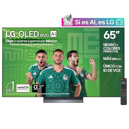 Catálogo de pantalla de 65 que puedes comprar esta semana. 47 LG Pantalla 65 Pulgadas OLED EVO AI C5 4K Smart TV webOS 2025 OLE65C5PSA|Sistema Operativo webOS | Identificación de Voz AI | 120Hz | Dolby Atmos & Dolby Vision Channels | G-Sync...