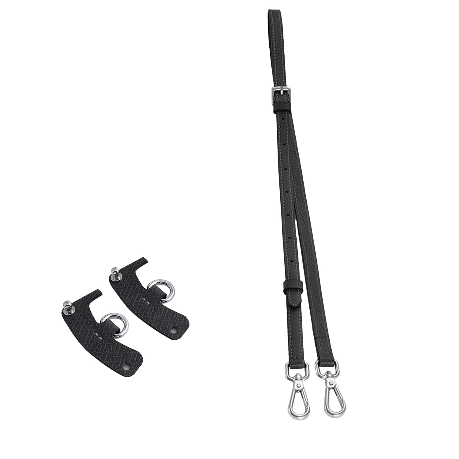 Chispee Leather Shoulder Strap Set - Bag Transformation Purse Strap Extender - Silver