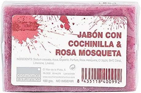 Aloe Plus Lanzarote.Rosehip and cochineal handmade Face soap