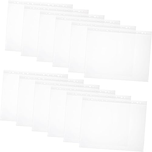 STOBOK 100 piezas A4 para archivos, envoltorio de archivos, fundas de papel de plástico, protectores de páginas, protectores de página, clips de