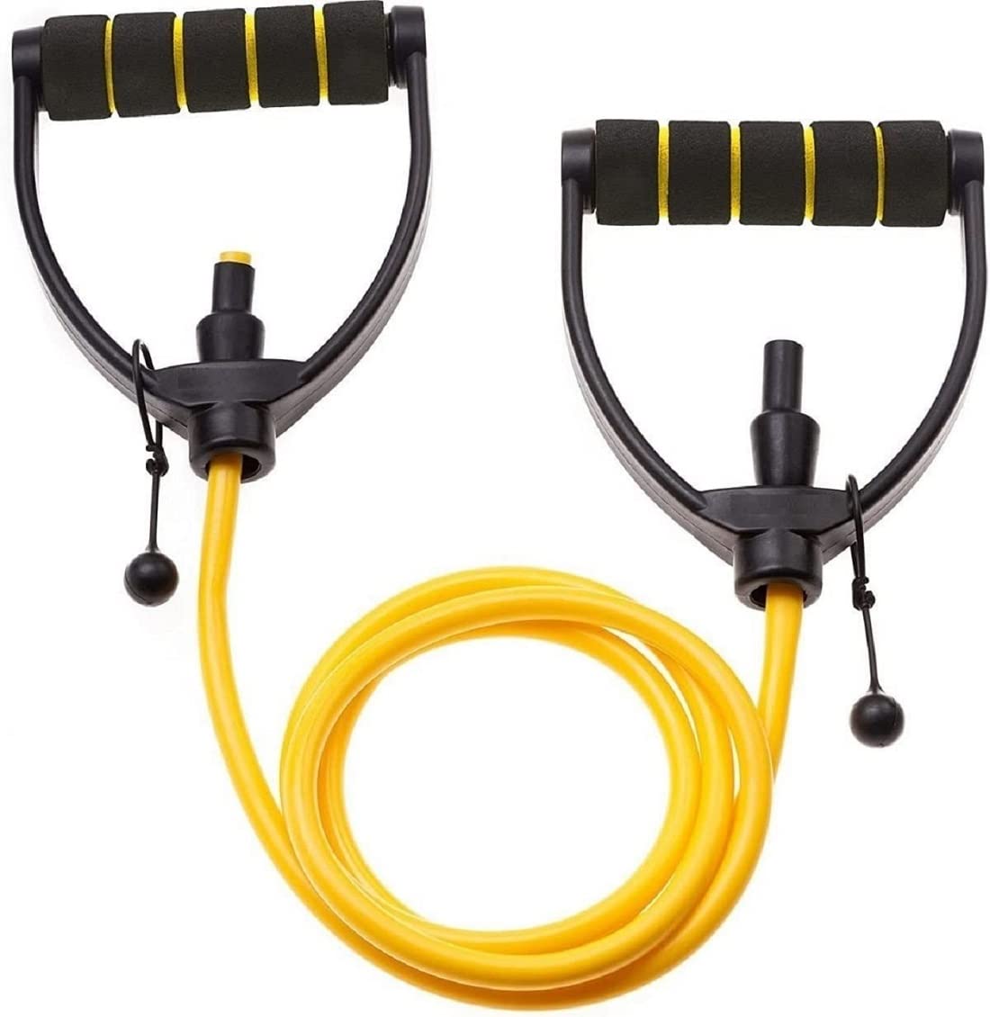 ZUNBELLA Resistance Band Or Toning Tube with Foam Handle, Rubber Exercise Band for Stretching, Perfect for Muscle Building, Resistance Training, Home Workouts for Men and Women (Yellow) (W-88473) (B0BYZ4D9S9) Amazon Price History, Amazon Price Tracker