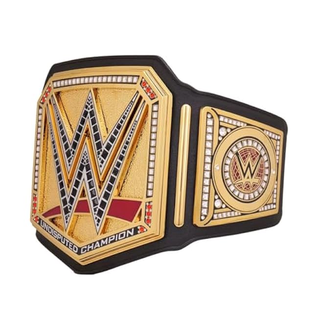New Undisputed Championship Belt: Ultimate Universal Replica Title for Wrestling Champions | World Heavyweight Championship Belt -ZANDERUS-, Black/Gold