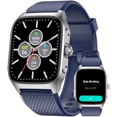 EURANS Smart Watch Classic Style for Men, Metal Watch, 14 Days Battery Heart Rate Step Counter No App/Phone Required, 10 Meters Waterproof, Bluetooth Call(Answer/Dial Calls), 1.85'' AMOLED Display