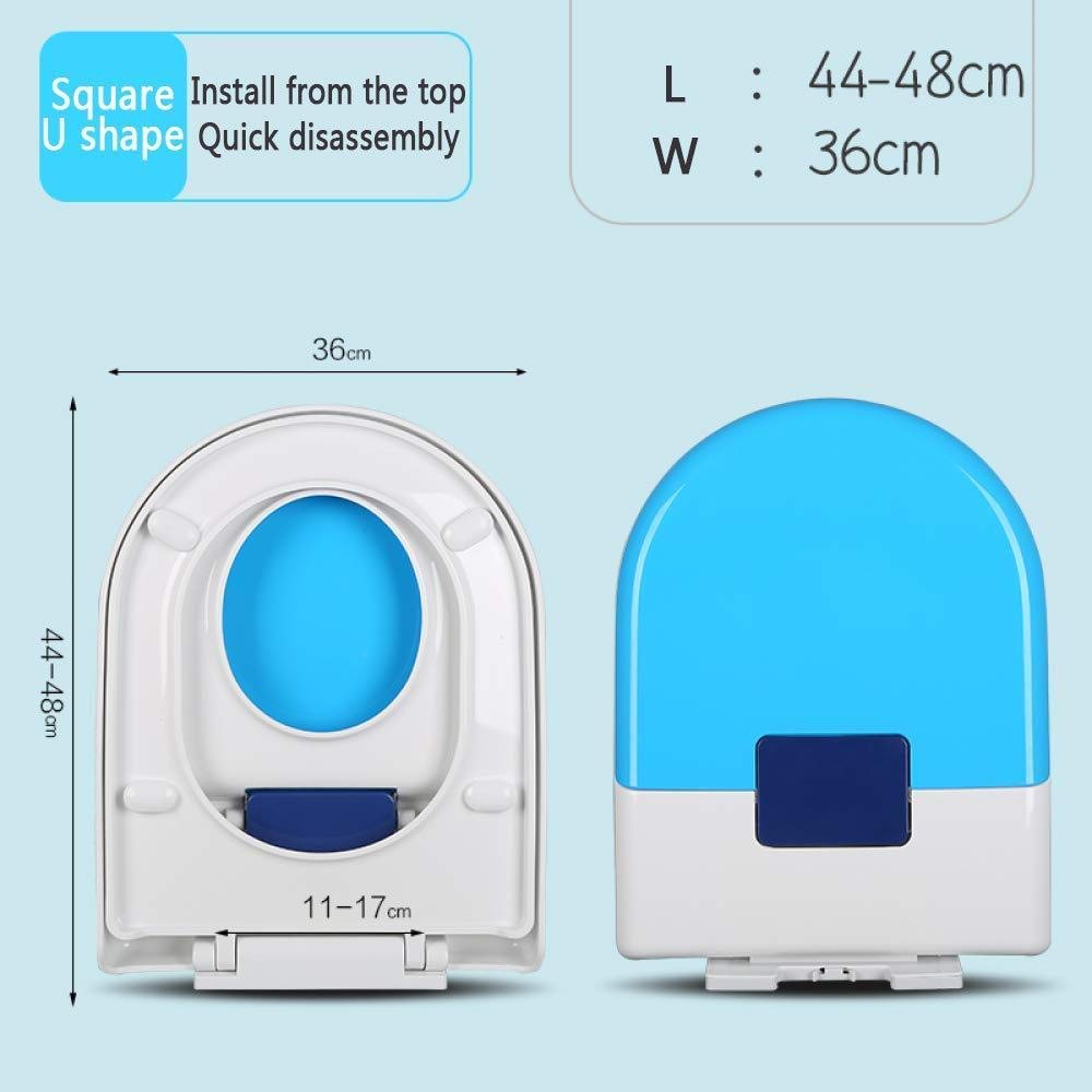 Sedile WC con Sedile per Bambini Incorporato vasino per Bambini Adulti/sedili WC Cerniere a Chiusura rallentata e Ammortizzata/Facile da Montare/Bagno Toilette Toilette, Rosa-V