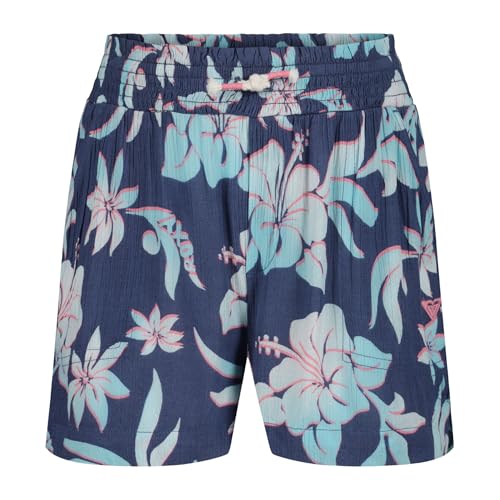 Image of Roxy Girls' Soleil Elastic Waist Shorts, Drawstring Closure, Soft & Comfortable Fit
