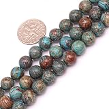 SHG 8mm Round Smooth Blue Crazy Lace Agate Beads Natural Gemstone Agate Beads For Jewerly Making Beads Strand 15 inches Jewelry Making Beads Spacer Beads