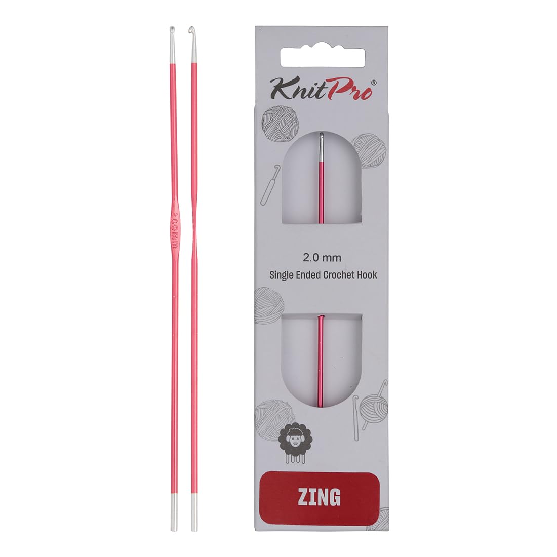 KnitPro Zing Single-Ended Crochet Hook | 2.00mm