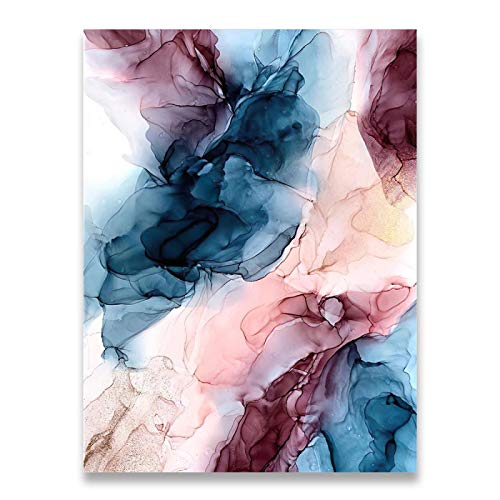 Toile colorée art mural abstrait pour dynamiser un mur blanc sans cadre