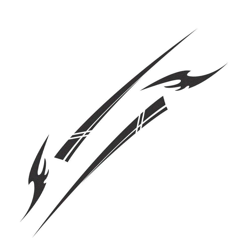 for Honda Civic Car Hood Cover Stickers Auto Sides Body Vinyl Film Decor Decals(Carbon Fiber)